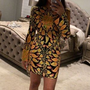ZARA Paisley Mini black dress